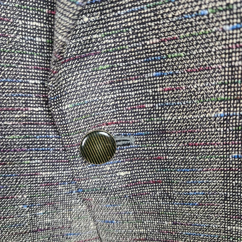 Bartolini Blazer Sport Coat 46R Wool Silk Tweed Gray Multi Office Wedding Casual